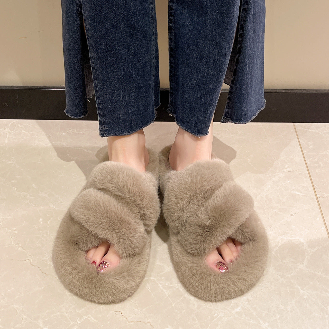 Fuzzy Plush Slippers