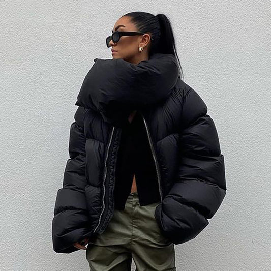 Thick Snap on Scarf Coat