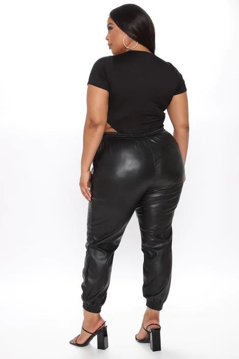 Ankle Tied Leather Trousers